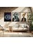 Modern Tarz Mdf Plastik Çerçeveli 3'lu Dekoratif Tablo 83 3