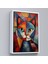 Pablo Picasso Tarzı - Soyut Renkli Kedi TABLO-7375 1