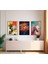 Modern Tarz Mdf Plastik Çerçeveli 3'lu Dekoratif Tablo 51 1