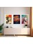 Modern Tarz Mdf Plastik Çerçeveli 3'lu Dekoratif Tablo 51 2