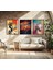 Modern Tarz Mdf Plastik Çerçeveli 3'lu Dekoratif Tablo 51 3