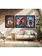 Modern Tarz Mdf Plastik Çerçeveli 3'lu Dekoratif Tablo 04 4