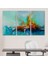 Çağdaş Sanat Soyut Yağlıboya Görünüm Dekoratif Tablo (Üç PARÇA)-3614 3