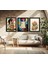 Modern Tarz Mdf Plastik Çerçeveli 3'lu Dekoratif Tablo 07 4