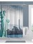Banyo Perdesi 1X180X200 Tek Kanat Duş Perdesi Halka Hediyeli Duşakabin Perdesi New York 2