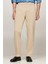 Erkek Denton Saten Düz Paça Chino Pantolon - Bej 1