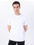 Bisiklet Yaka Baskılı Beyaz Erkek T-Shirt M5SM-TST1286 3