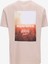 Bisiklet Yaka Baskılı Bej Erkek T-Shirt M5SM-TST1297 2