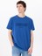 Bisiklet Yaka Baskılı Indigo Erkek T-Shirt M5SM-TST1288 1