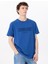 Bisiklet Yaka Baskılı Indigo Erkek T-Shirt M5SM-TST1288 3