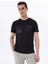 Bisiklet Yaka Baskılı Siyah Erkek T-Shirt F5SM-TST 2076 3