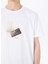 Bisiklet Yaka Baskılı Beyaz Erkek T-Shirt M5SM-TST1298 4