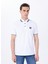 Nakışlı Beyaz Erkek Polo T-Shirt M5SM-TST1356 3