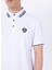 Nakışlı Beyaz Erkek Polo T-Shirt M5SM-TST1356 4