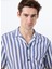 Relaxed Mavi - Beyaz Çizgili Erkek Gömlek M5SM-GML1053 1