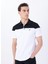 Blok Desenli Siyah - Beyaz Erkek Polo T-Shirt M5SM-TST1333 1