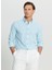 Slim Fit Düğmeli Yaka Turkuaz Erkek Gömlek ACE020252168_TRK 1