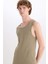 %100 Pamuk Fit Dar Kesim Bisiklet Yaka Ribana Atlet E0446AX25SM 4