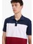 %100 Pamuk Regular Fit Polo Yaka Bloklu Kısa Kollu Tişört D7940AX25SP 4