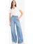 Wide Leg Yüksek Bel Geniş Paça Uzun Yumuşak Jean Pantolon E1679AX25SM 3