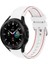 Samsung Galaxy Watch4 Için Silikon Askısı / Watch4 Klasik Beyaz Kırmızı (Yurt Dışından) 4