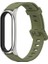 Xiaomi Mı Band Için 6/5/4/3 Silikon Kayış, Stil: Plus Case Ordu Yeşil+Gümüz (Yurt Dışından) 1