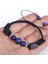 Akik Koyu Mavi Lapis Lazuli Iyileştirici Kaba Siyah Turmalin Yarı Değerli Mineral Taş Boncuk Şanslı Macrame Bileklik Unisex Kadın Erkek (Yurt Dışından) 2