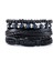 Ayarlanabilir Stil A41 Eif Dock Vintage Gotik Punk Kafatası Yıldız Metal Çok Katmanlı Deri Bilezik Erkek Bilezikler ve Bileklikler Erkek Kol Takımları (Yurt Dışından) 1