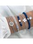 BX333 31 Stil Boho Karışık Altın Nabız Ay Yapraklar Alfabe Kaplumbağa Kanatlar Yusufçuk Kabuk Kristal Bilezik Seti Bileklik Aksesuarları (Yurt Dışından) 1