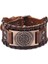 QNW2576-3 Retro El Yapımı Gerçek Deri Bileklik Şans Geniş Deri Bileklik Viking Odin Totem Vintage Deri Bilezik Erkek Hediye Için (Yurt Dışından) 5