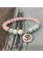 17CM Tarzı Yoga Bilezik Buda Lotus Kadın Gül Kuvars Boncuklu Yoga Itme Pembe Taş Bilezik (Yurt Dışından) 1