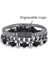 C95 Punk ve Kafatası Taş Boncuklu Bilezik Erkekler Vintage Hematit Çok Katmanlı Zincir Bileklik Erkek El Yapımı Özel Takı Hediye (Yurt Dışından) 4