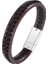 23CM Tarzı BXG-102 Ccd Moda Gerçek Deri Bilezik Erkek Paslanmaz Çelik Bilezikler ve Kadınlar Için Örme Halat Zincir Takı Hediye (Yurt Dışından) 2