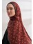 Siyah-Bordo Aa Monogram Desen Vual Şal 1