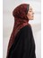 Siyah-Bordo Aa Monogram Desen Vual Şal 3