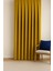 Barcelona Kadife Dokulu Fon Perde Koyu Sarı (Pilesiz) 1