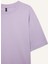 Oversize Geniş Kalıp Bisiklet Yaka Basic Düz Penye Kısa Kollu Tişört C0099AX25SP 7