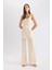 Wide Leg Geniş Paça Kroşe Astarlı Triko Pantolon C8622AX24SM 3