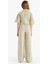 Kız Çocuk Beli Lastikli Wide Leg Geniş Bol Paça Pamuklu Pantolon D7611A825SM 6