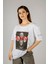 Woxxo Aliens Baskılı Unisex Oversize T-Shirt -Beyaz Lycralı Modal/pamuk 1