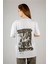 Woxxo Privacy Baskılı Unisex Oversize T-Shirt -Beyaz Lycralı Modal/pamuk 1