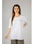 Woxxo Privacy Baskılı Unisex Oversize T-Shirt -Beyaz Lycralı Modal/pamuk 3