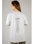 Woxxo Aliens Baskılı Unisex Oversize T-Shirt -Beyaz Lycralı Modal/pamuk 3