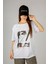 Woxxo Humanity Baskılı Unisex Oversize T-Shirt -Beyaz Lycralı Modal/pamuk 1