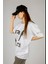 Woxxo Humanity Baskılı Unisex Oversize T-Shirt -Beyaz Lycralı Modal/pamuk 3