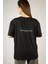 Woxxo Show Me Your Code Baskılı Unisex Oversize T-Shirt -Siyah Lycralı Modal/pamuk 4