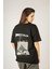 Woxxo Show Me Your Code Baskılı Unisex Oversize T-Shirt -Siyah Lycralı Modal/pamuk 2
