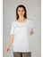 Woxxo I Want The Whole World On Nothing Baskılı Unisex Oversize T-Shirt -Beyaz Lycralı Modal/pamuk 2