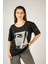 Woxxo Humanity Baskılı Unisex Oversize T-Shirt -Siyah Lycralı Modal/pamuk 2