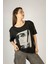 Woxxo Humanity Baskılı Unisex Oversize T-Shirt -Siyah Lycralı Modal/pamuk 3
